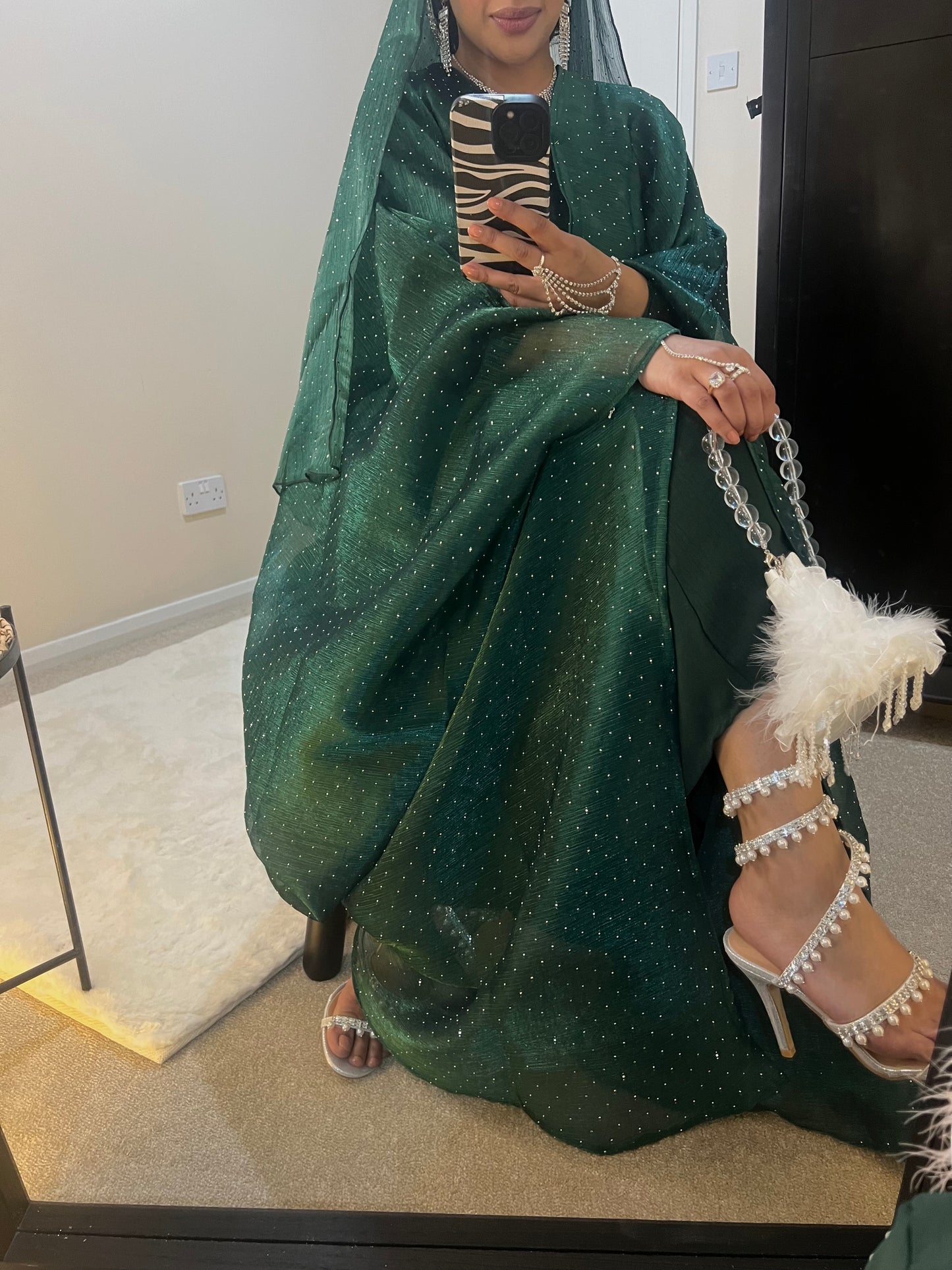 Qamar Abaya (Dark Green)