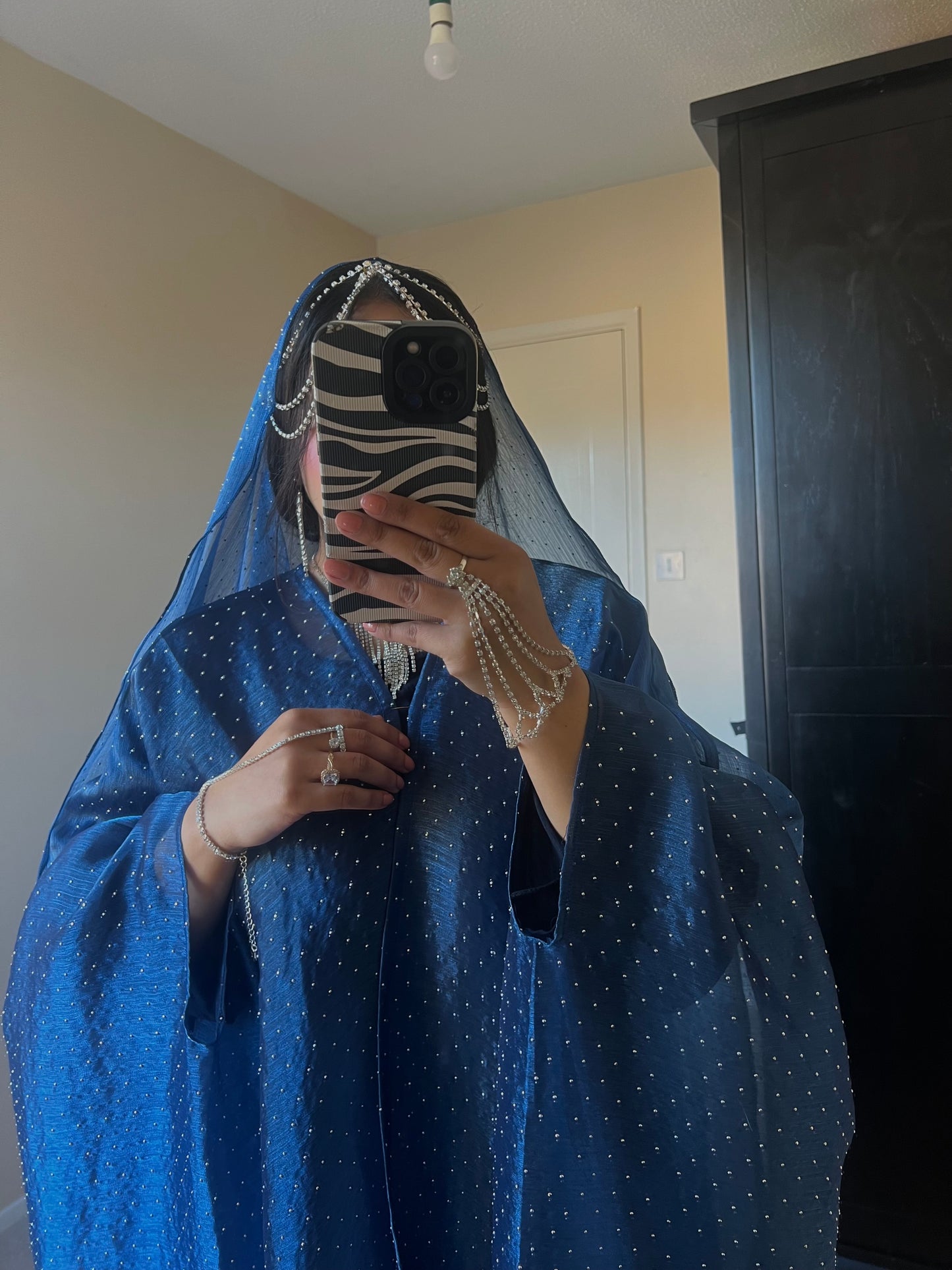 Qamar Abaya (Navy Blue)