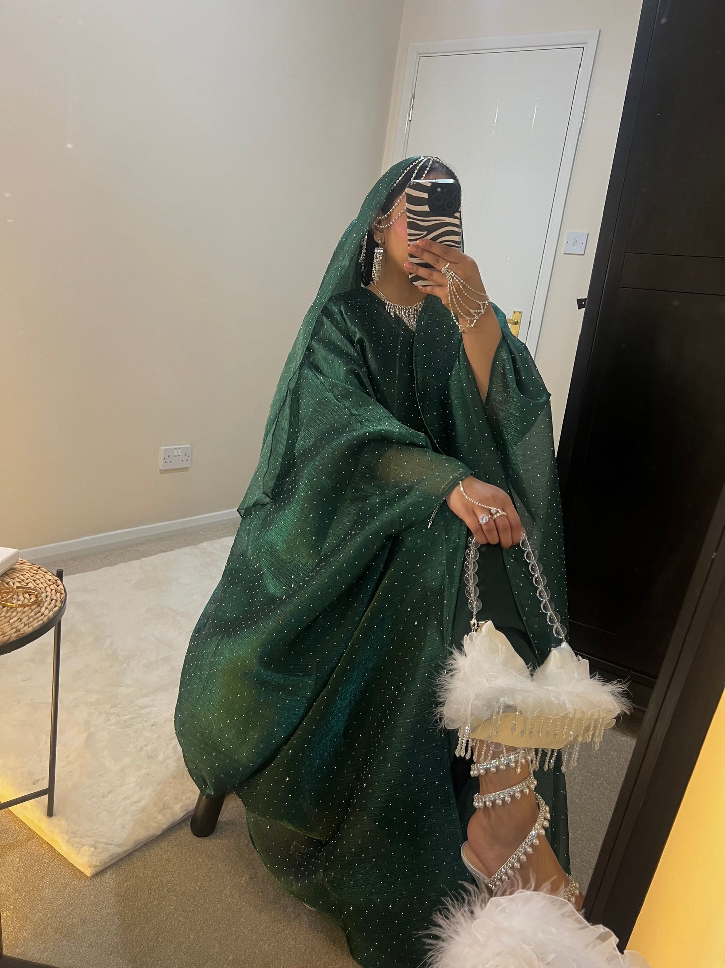 Qamar Abaya (Dark Green)