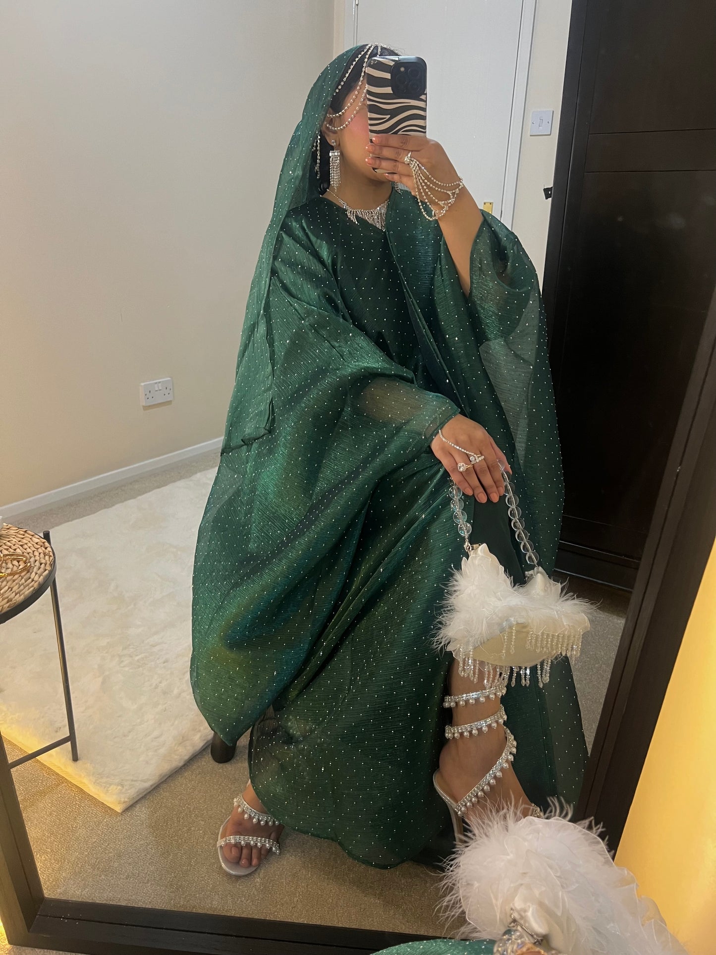 Qamar Abaya (Dark Green)