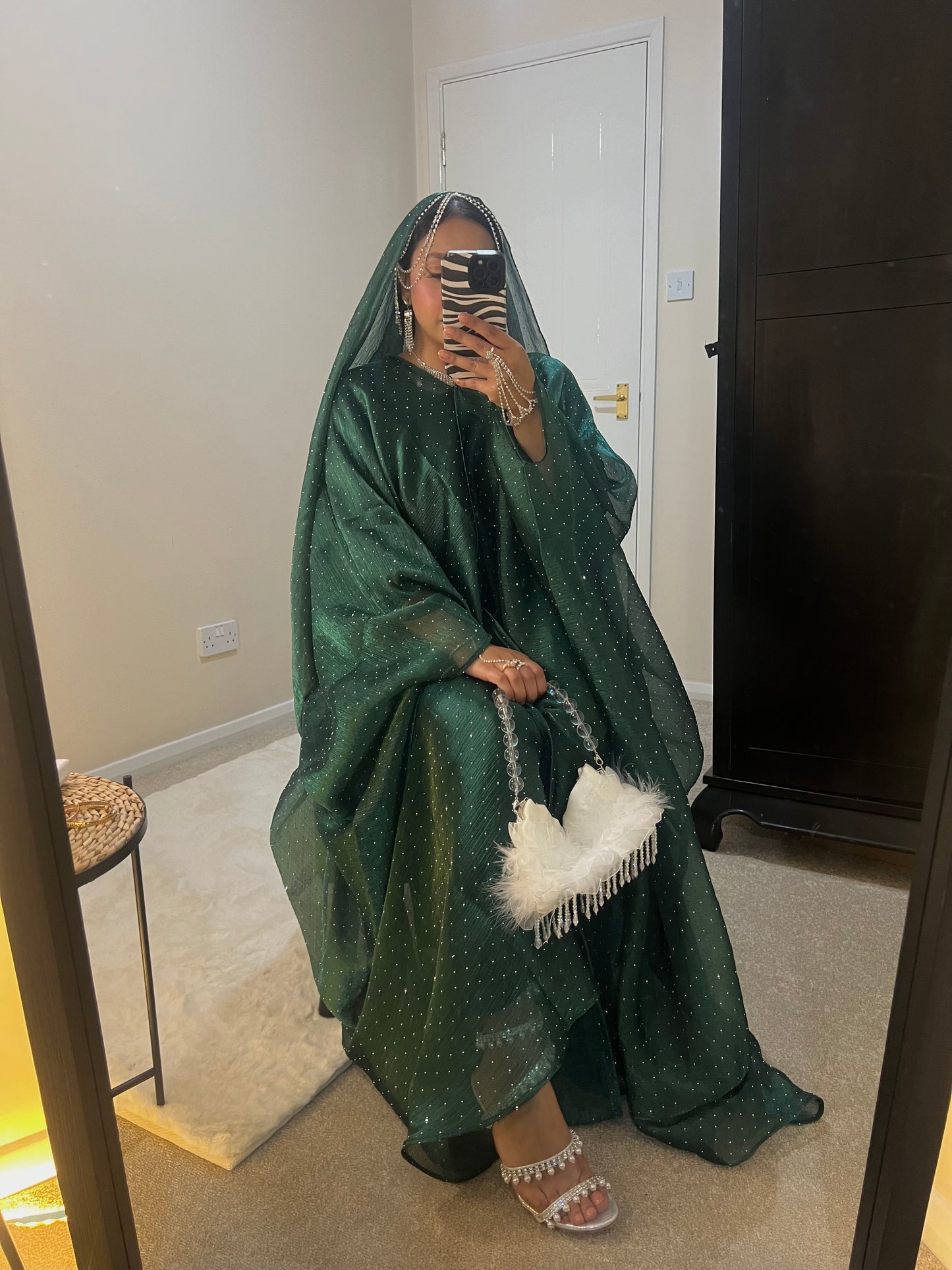 Qamar Abaya (Dark Green)