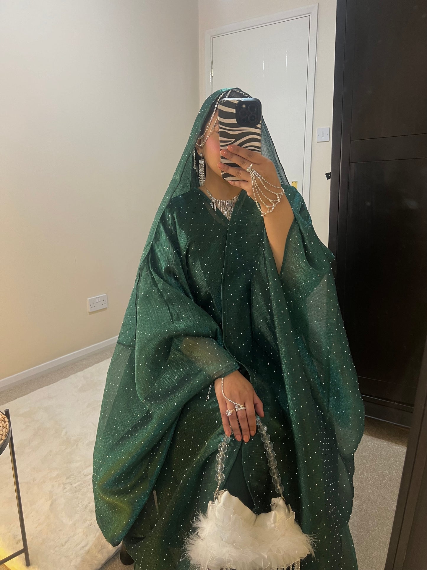 Qamar Abaya (Dark Green)