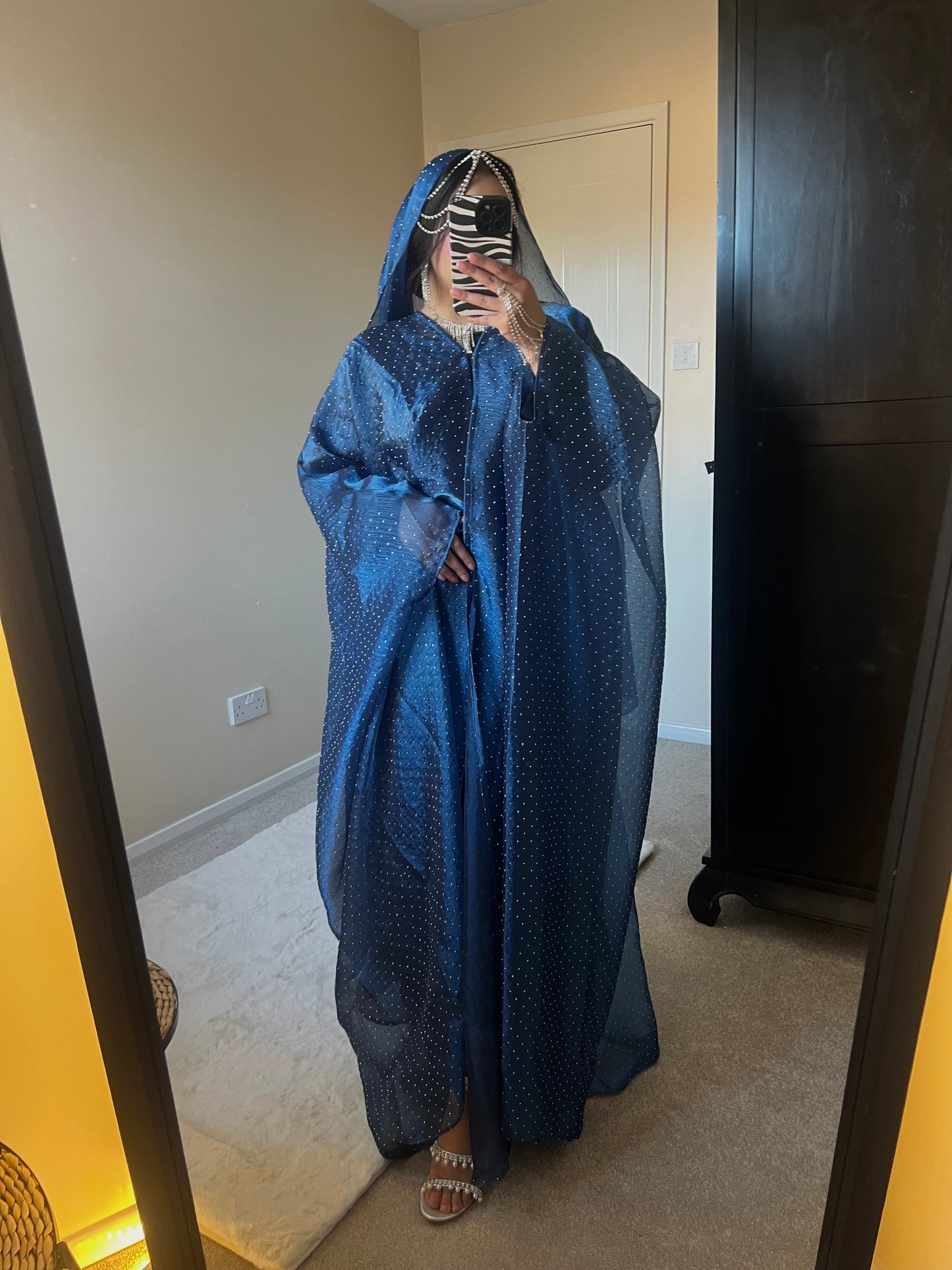 Qamar Abaya (Navy Blue)