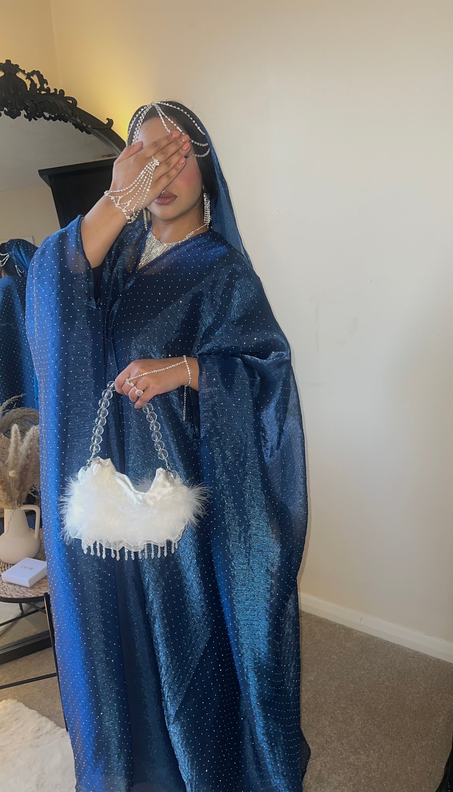 Qamar Abaya (Navy Blue)