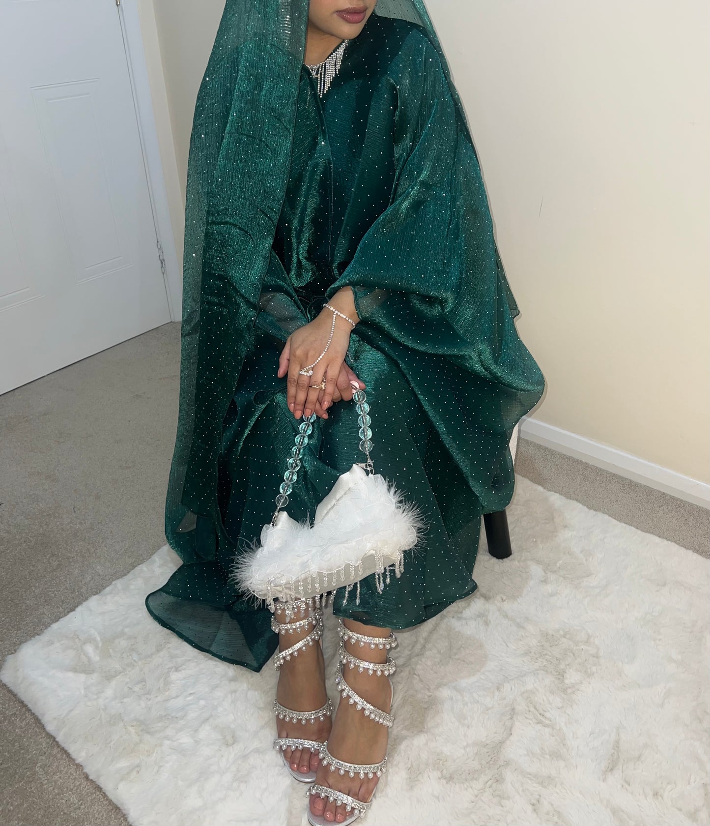Qamar Abaya (Dark Green)