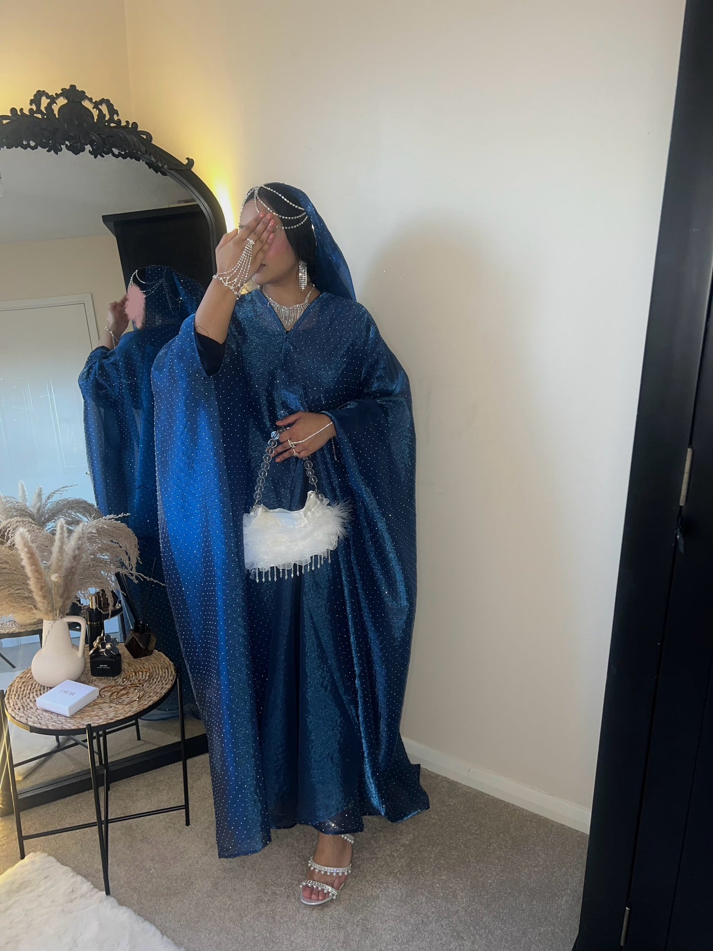 Qamar Abaya (Navy Blue)