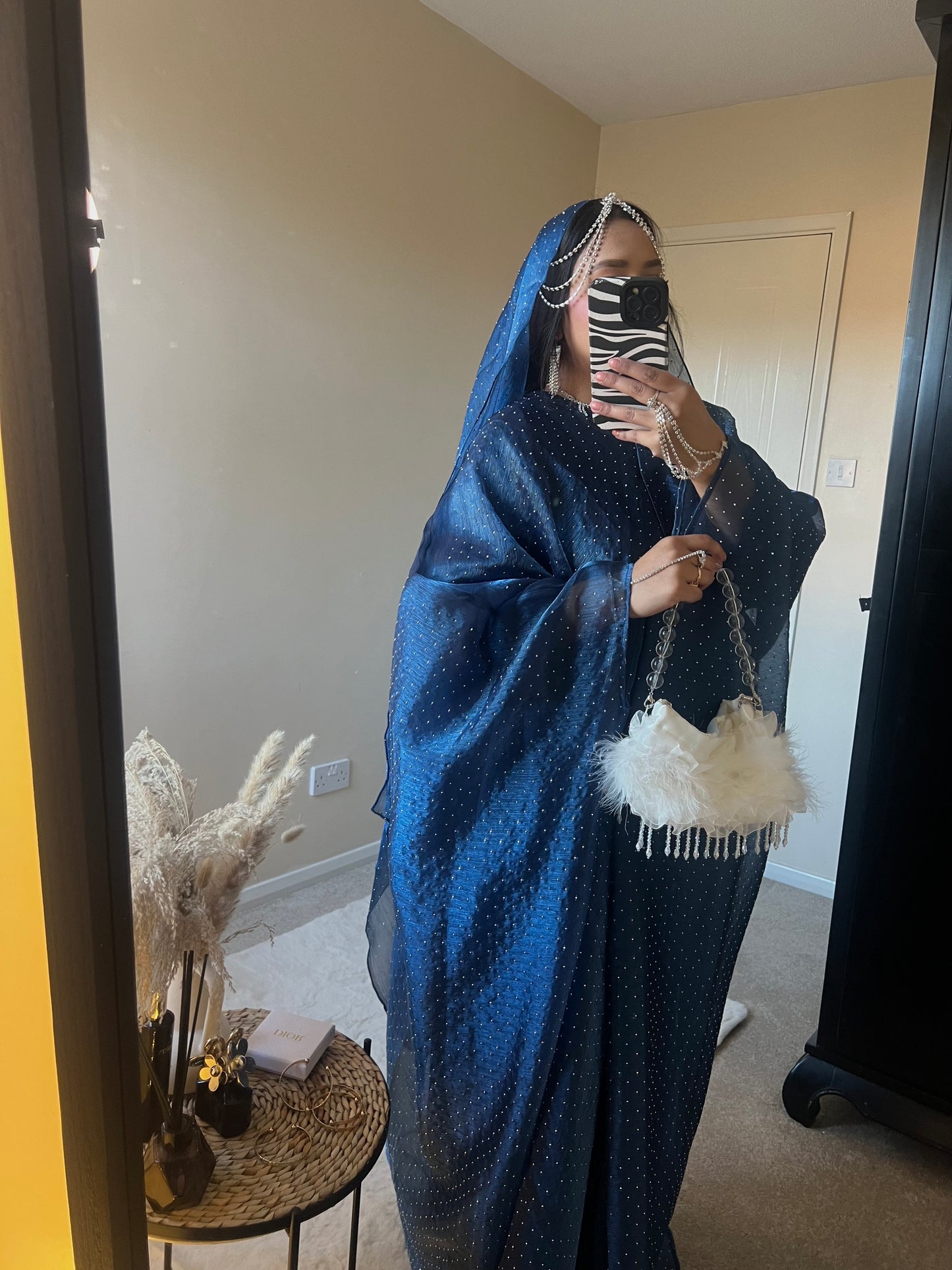 Qamar Abaya (Navy Blue)