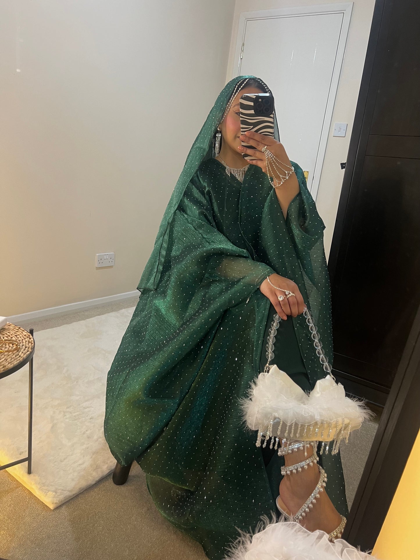 Qamar Abaya (Dark Green)