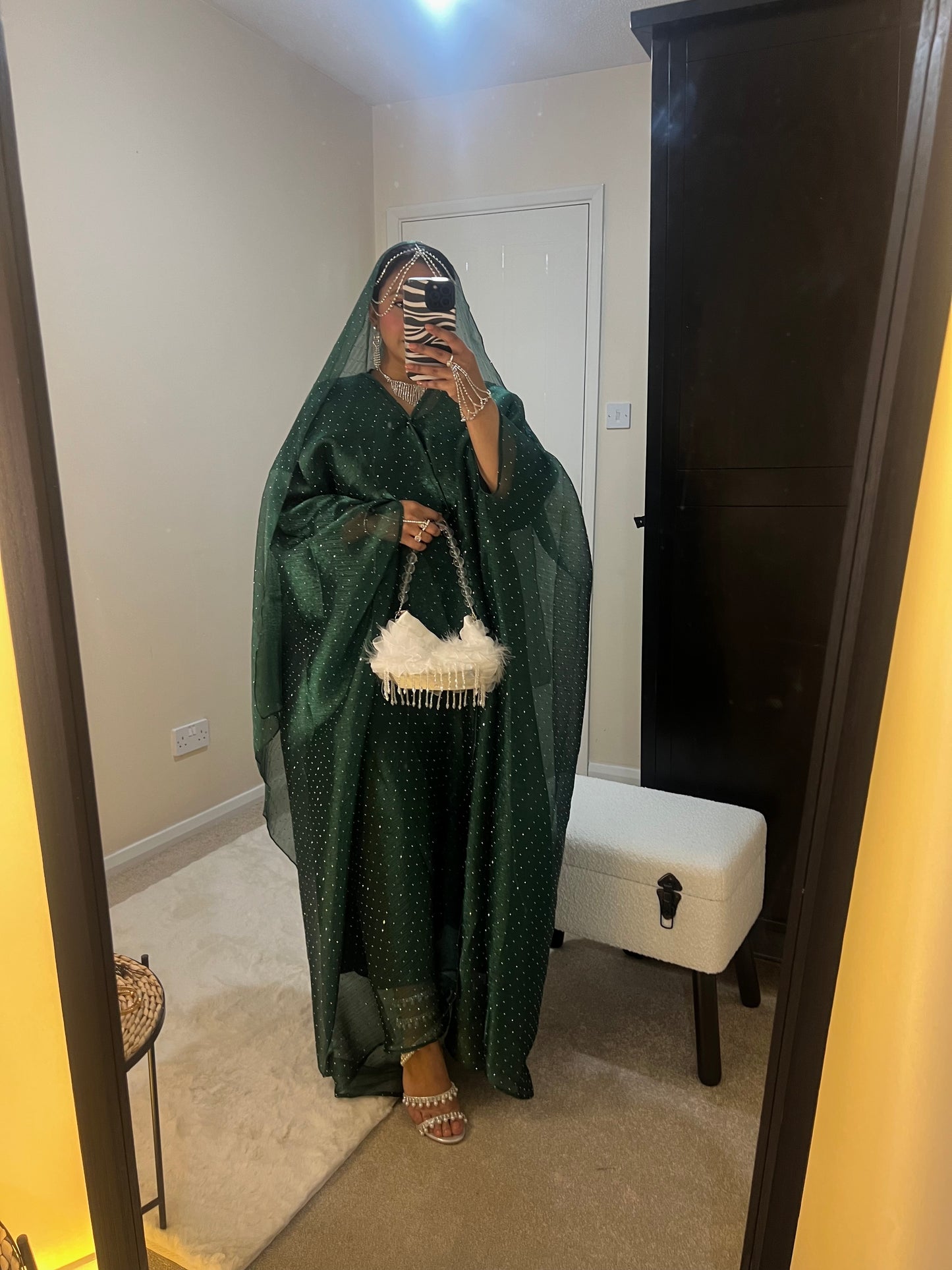 Qamar Abaya (Dark Green)