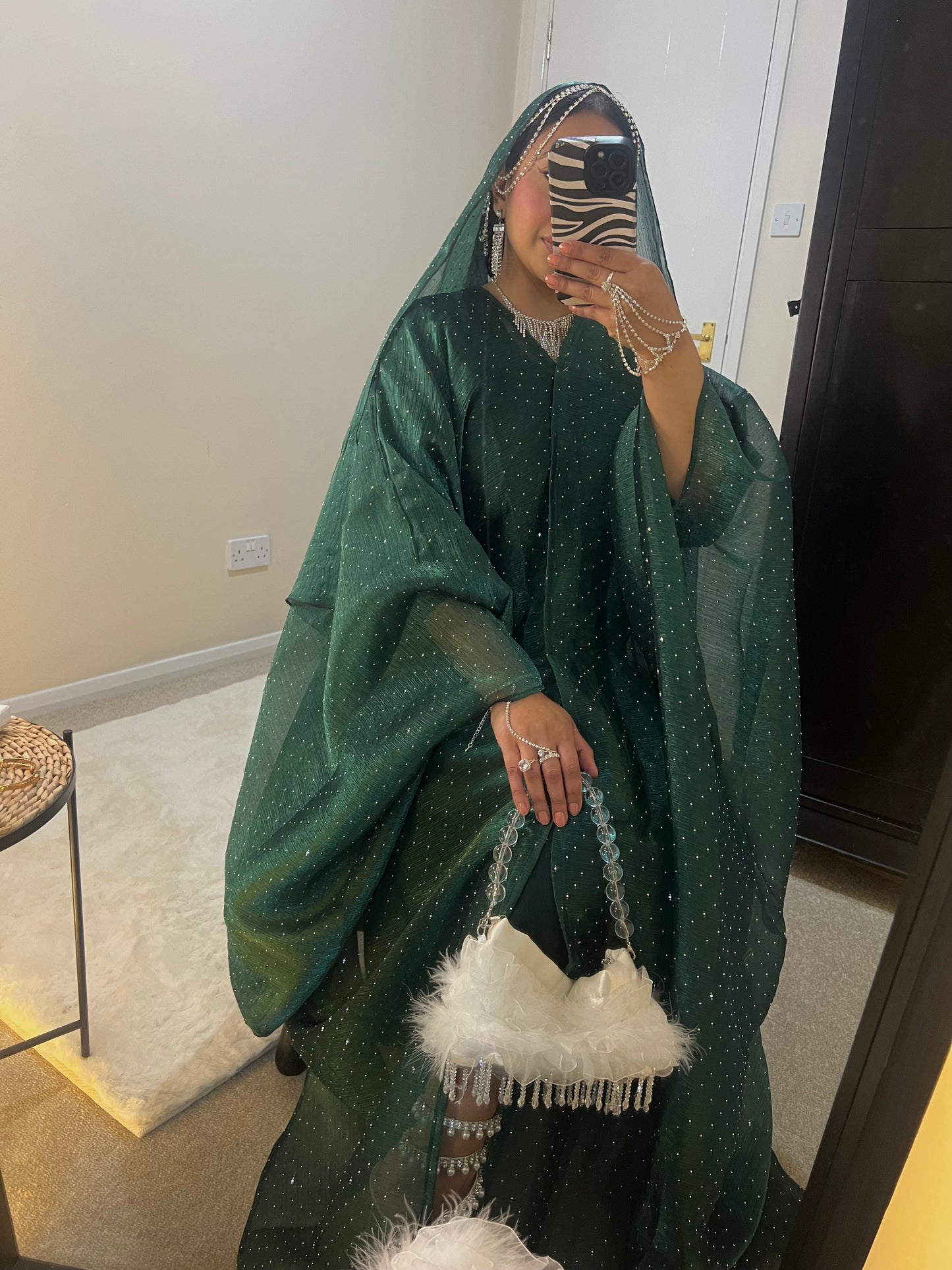 Qamar Abaya (Dark Green)