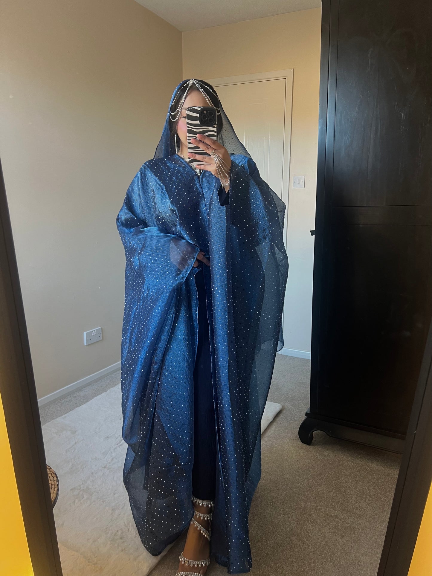 Qamar Abaya (Navy Blue)