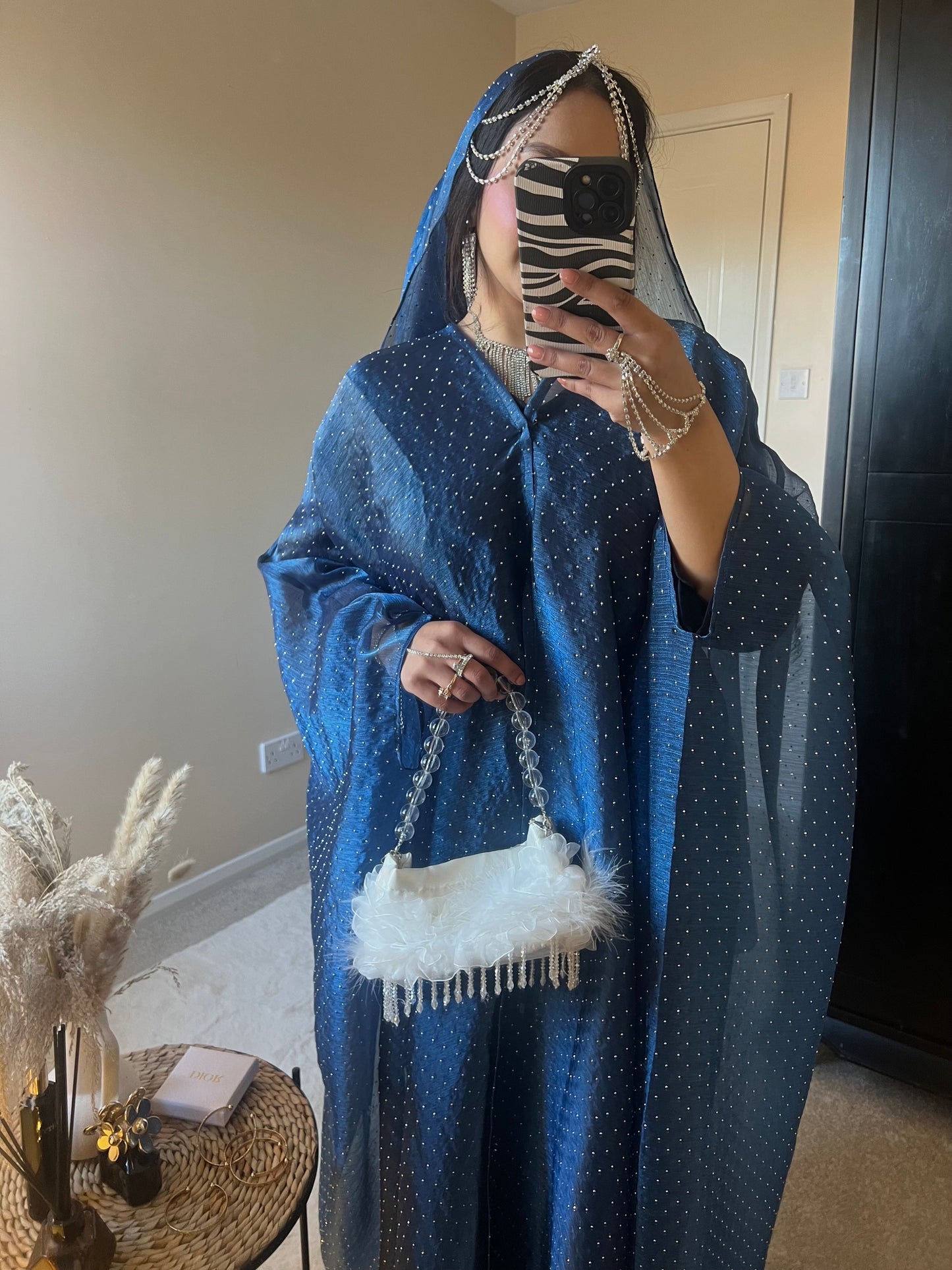 Qamar Abaya (Navy Blue)