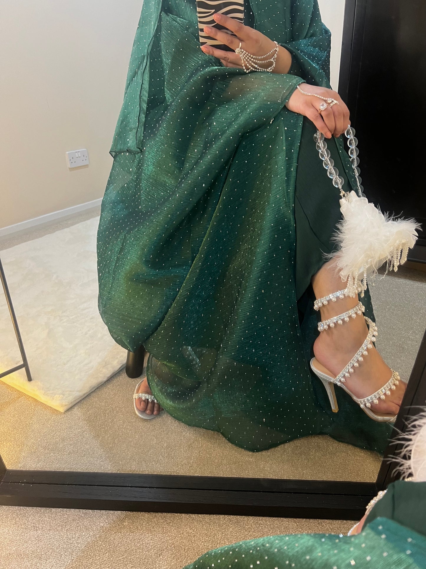 Qamar Abaya (Dark Green)