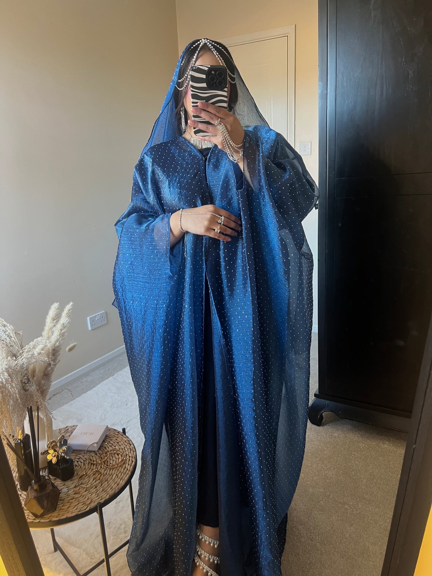 Qamar Abaya (Navy Blue)