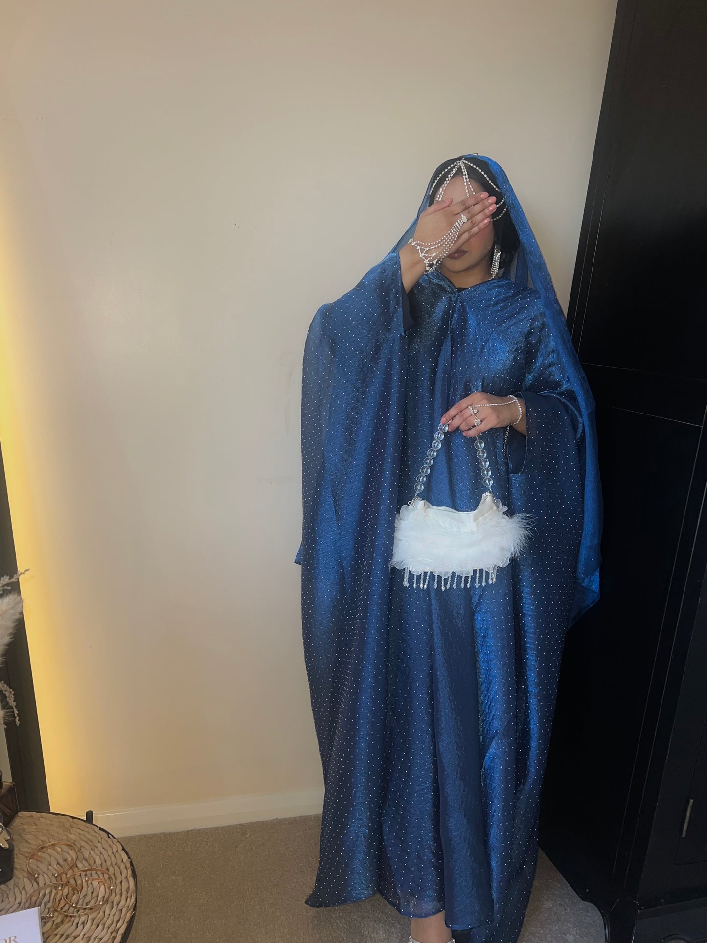 Qamar Abaya (Navy Blue)