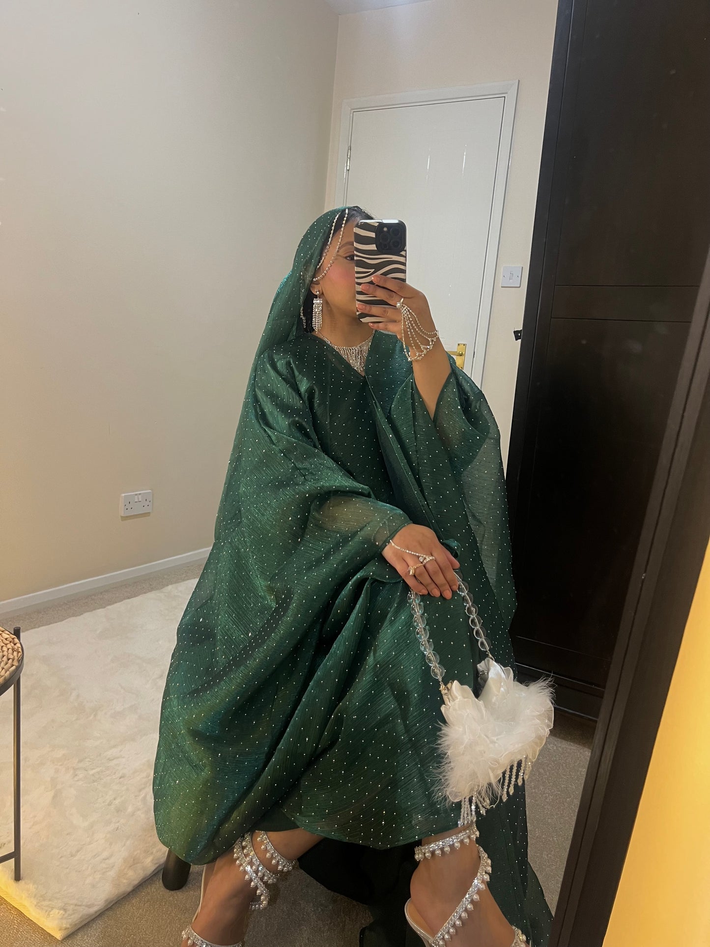 Qamar Abaya (Dark Green)
