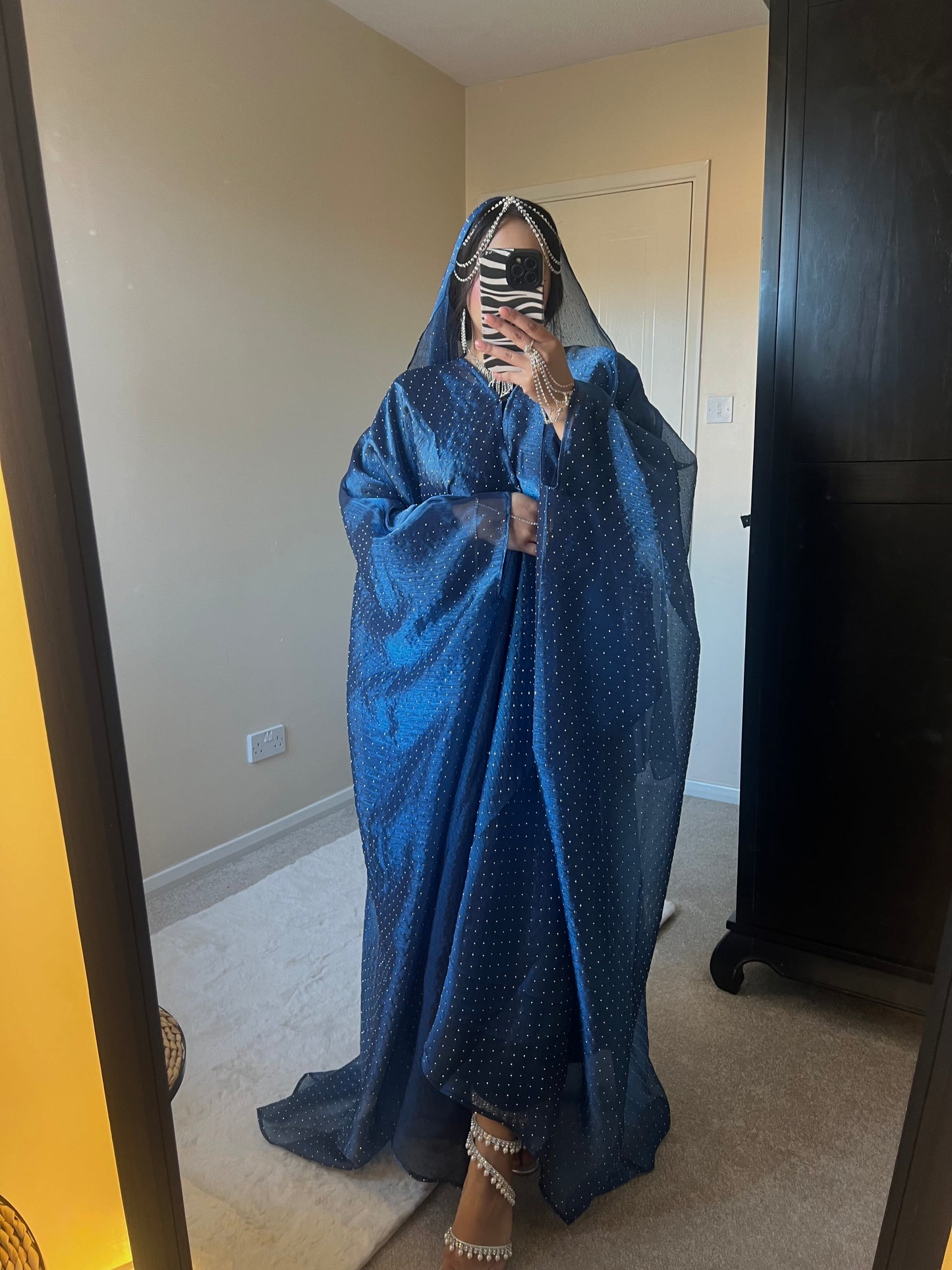 Qamar Abaya (Navy Blue)