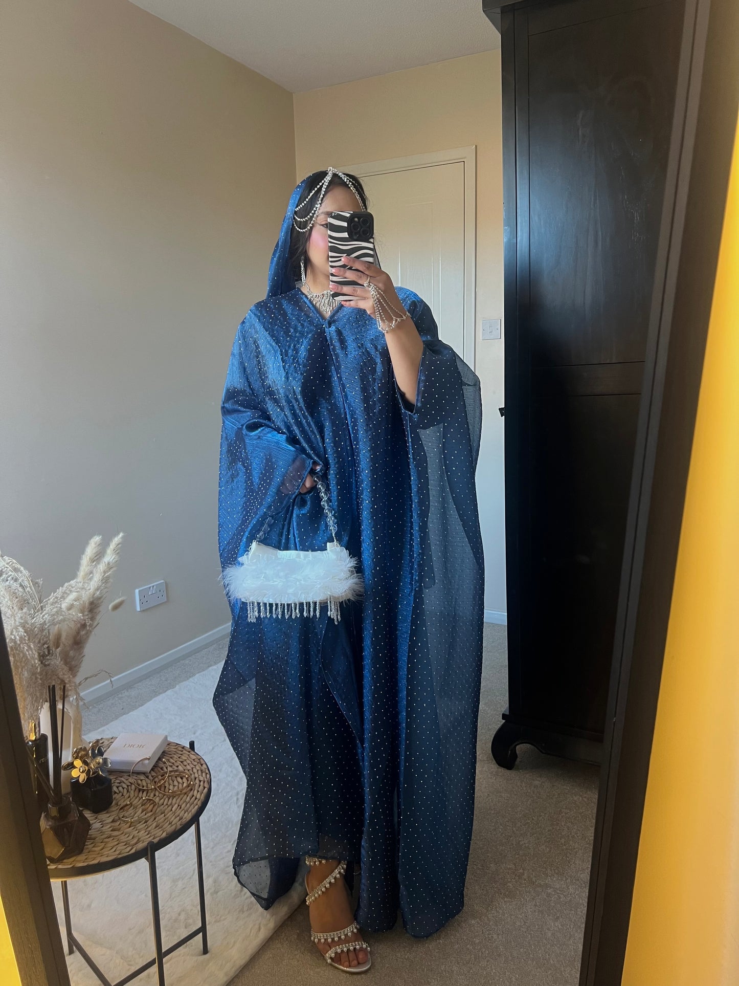 Qamar Abaya (Navy Blue)
