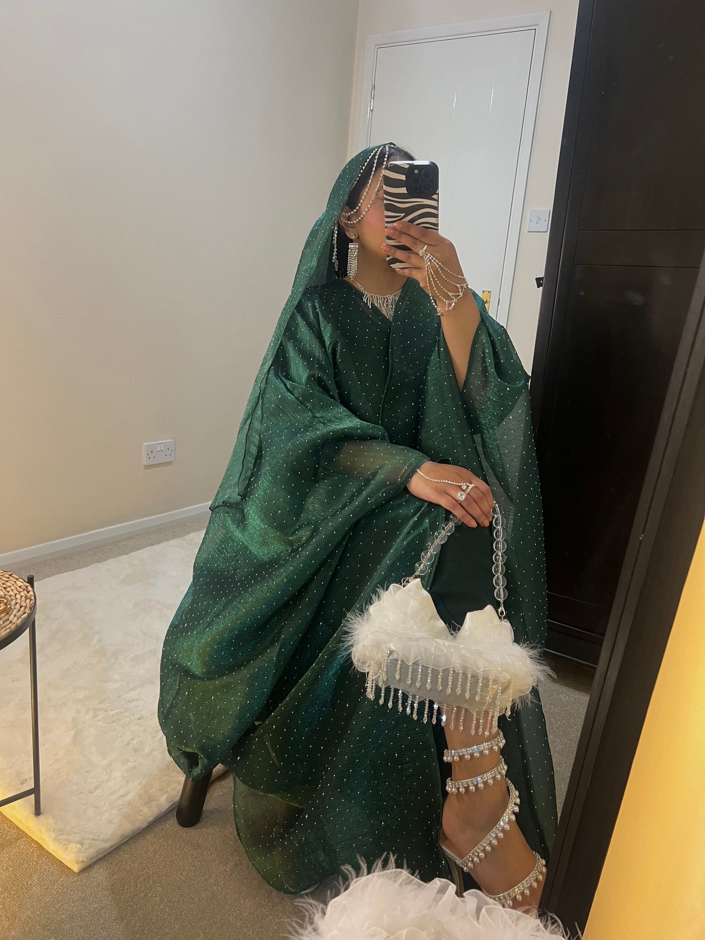 Qamar Abaya (Dark Green)