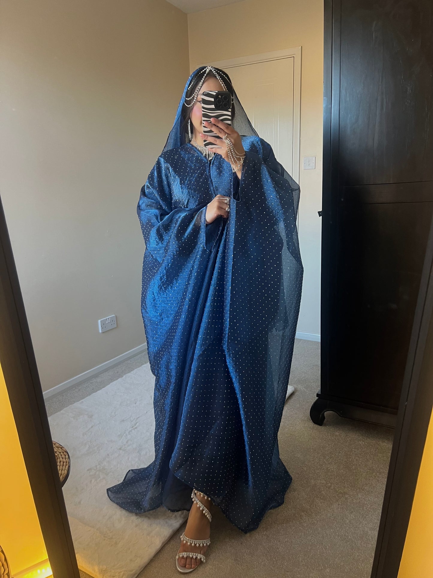 Qamar Abaya (Navy Blue)