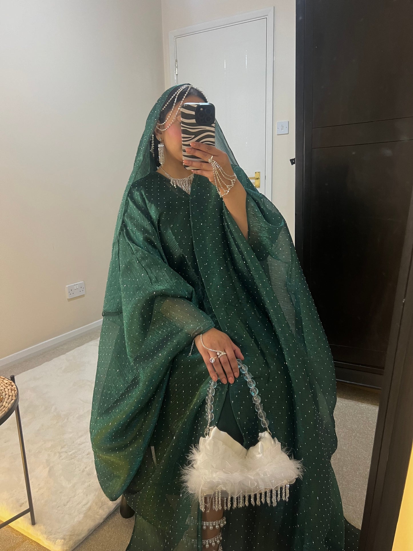 Qamar Abaya (Dark Green)