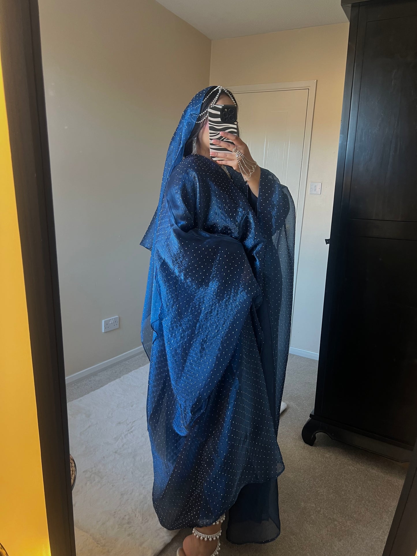 Qamar Abaya (Navy Blue)