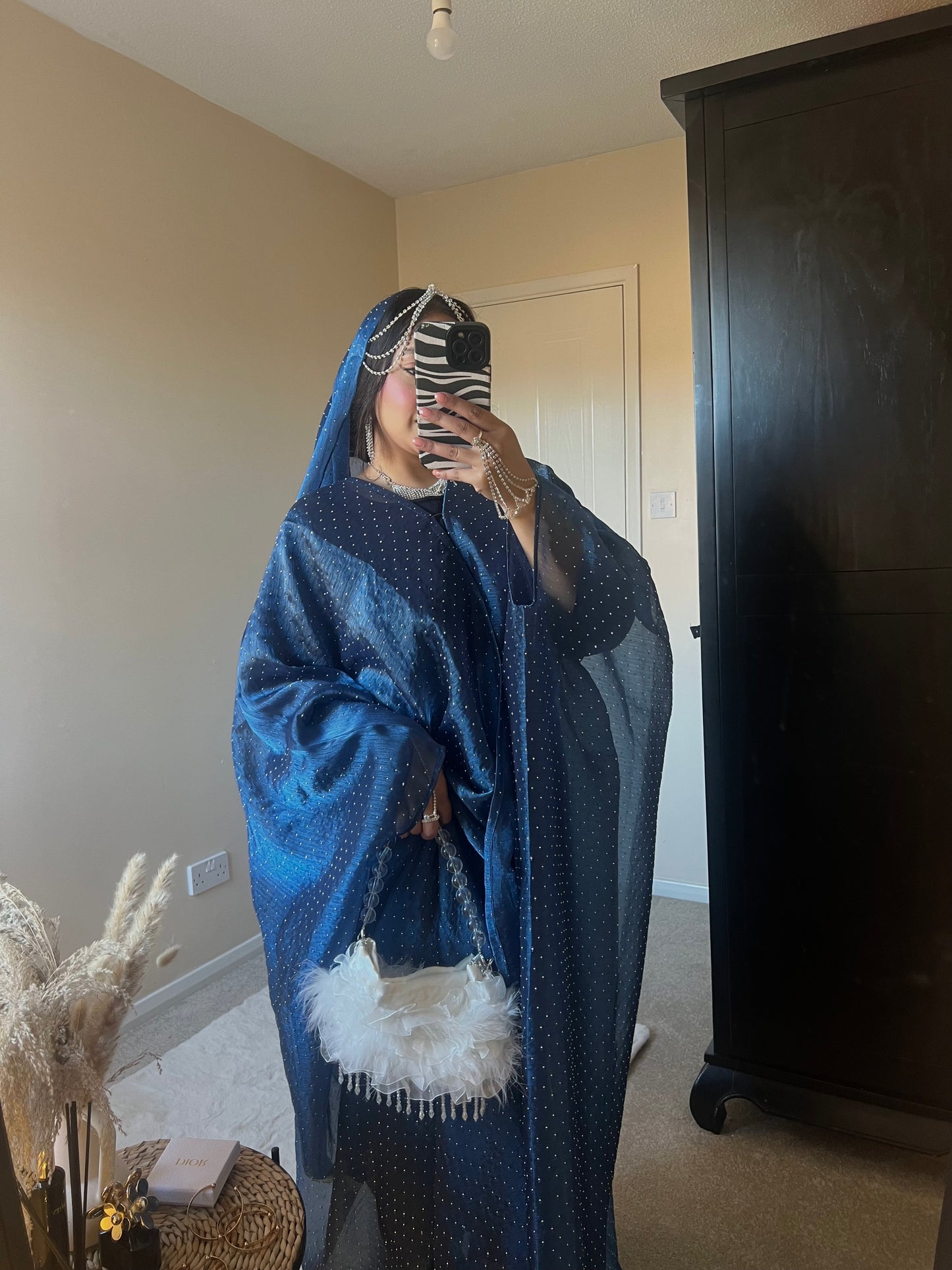 Qamar Abaya (Navy Blue)