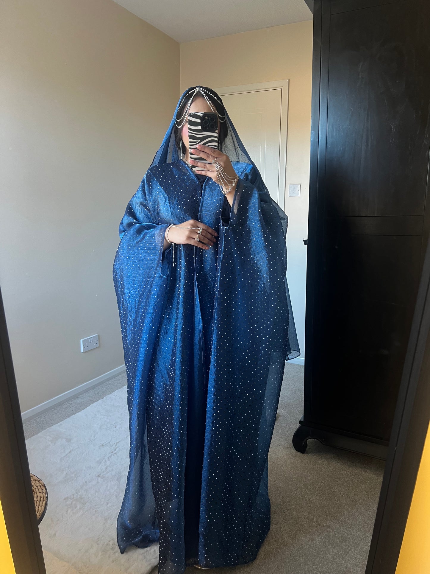 Qamar Abaya (Navy Blue)