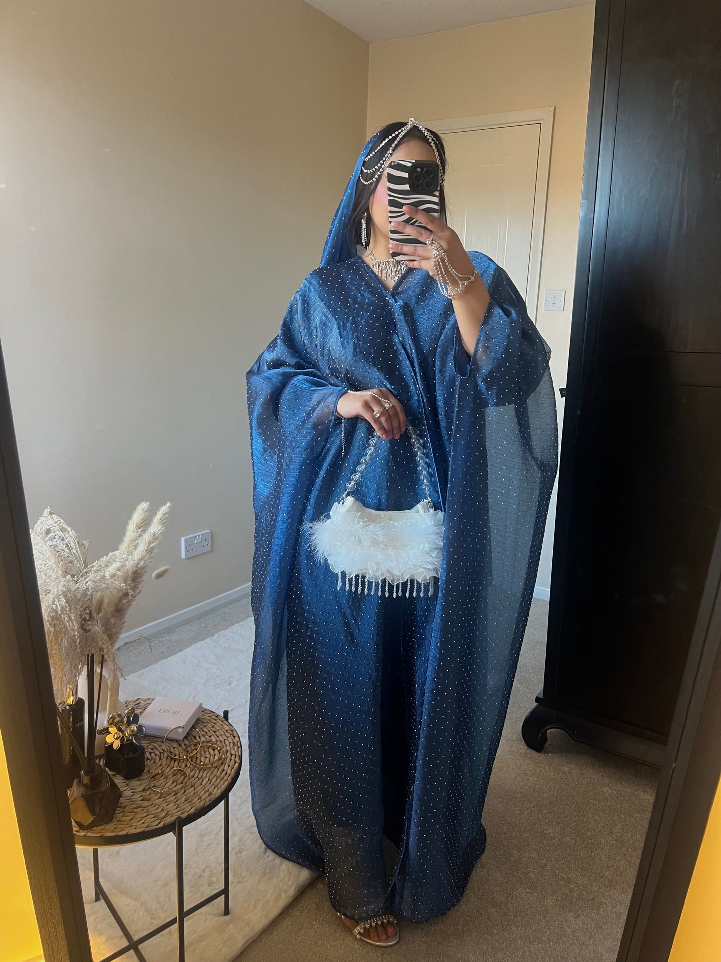 Qamar Abaya (Navy Blue)